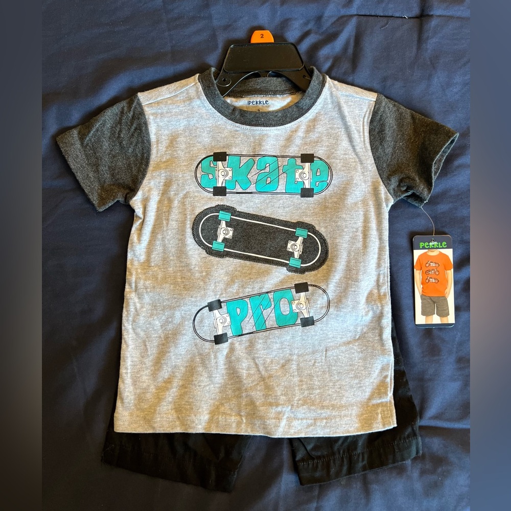 Pekkle Boys 2 piece set - Size 2 - NEW WITH TAG